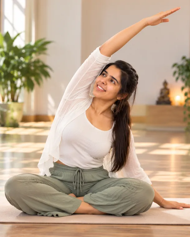 Seated side stretch