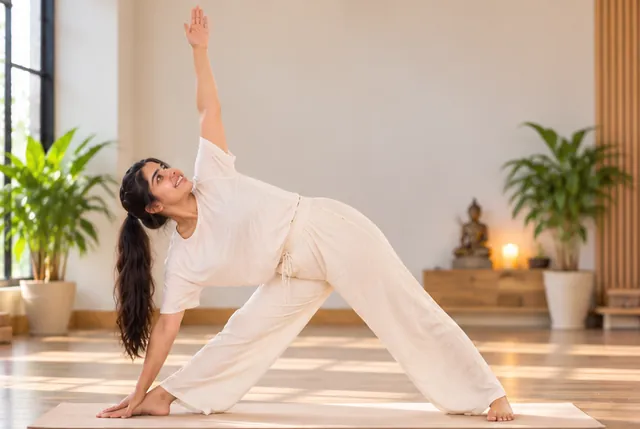 Revolved triangle pose